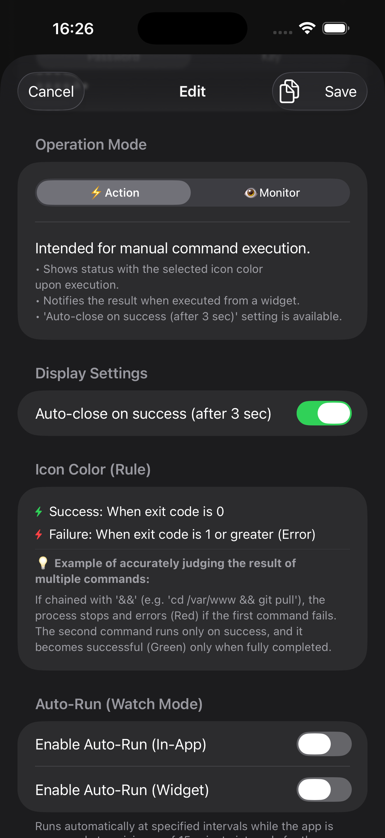 Settings Menu